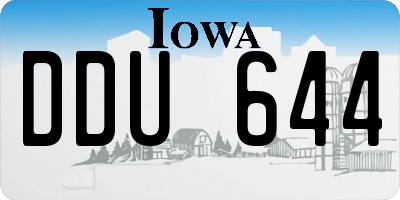 IA license plate DDU644