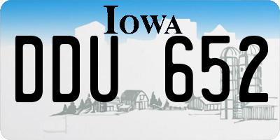 IA license plate DDU652