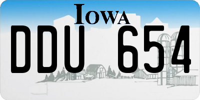 IA license plate DDU654