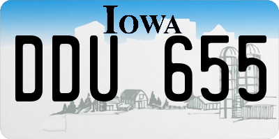 IA license plate DDU655