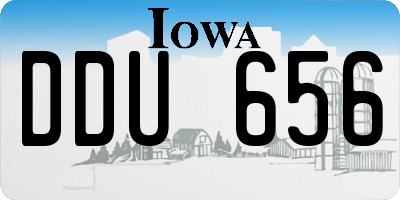 IA license plate DDU656