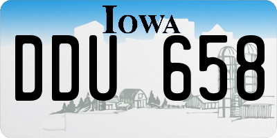 IA license plate DDU658