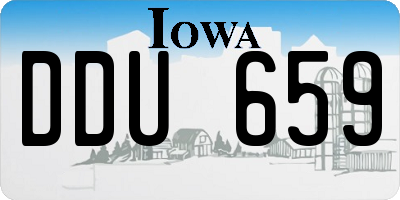 IA license plate DDU659