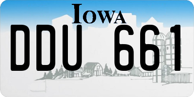 IA license plate DDU661
