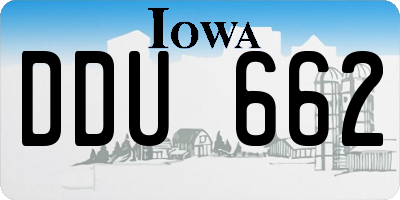 IA license plate DDU662