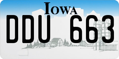 IA license plate DDU663