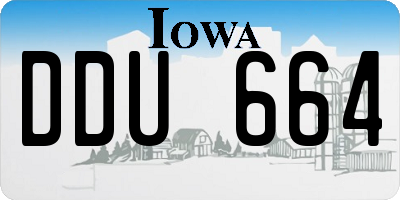 IA license plate DDU664