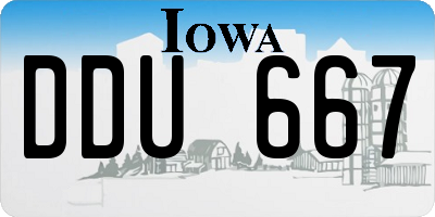 IA license plate DDU667