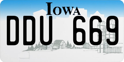 IA license plate DDU669