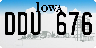 IA license plate DDU676