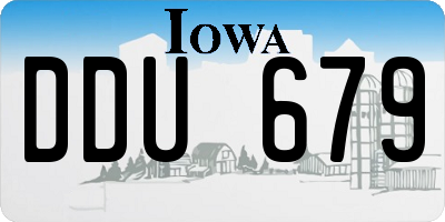 IA license plate DDU679