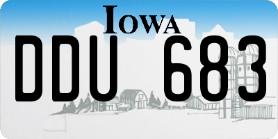 IA license plate DDU683