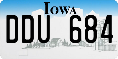 IA license plate DDU684