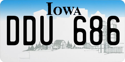 IA license plate DDU686
