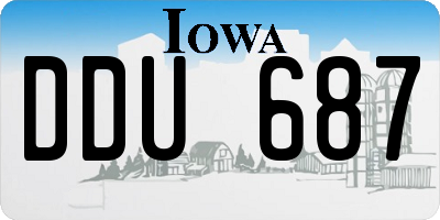 IA license plate DDU687