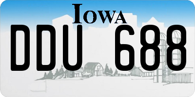 IA license plate DDU688