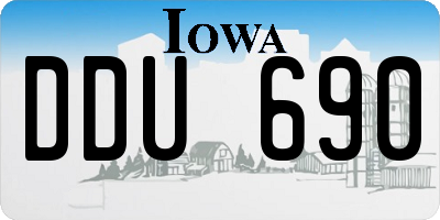 IA license plate DDU690
