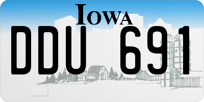 IA license plate DDU691