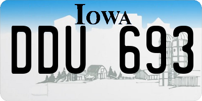 IA license plate DDU693