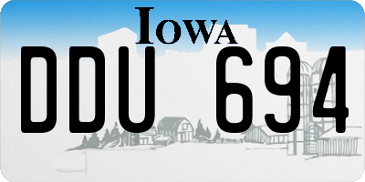 IA license plate DDU694