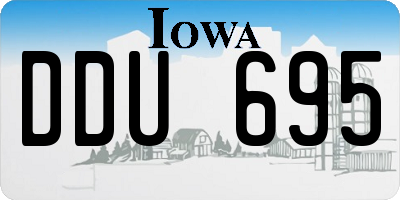 IA license plate DDU695