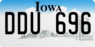 IA license plate DDU696
