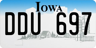 IA license plate DDU697