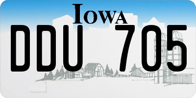 IA license plate DDU705