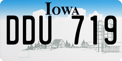 IA license plate DDU719