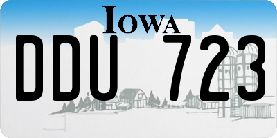 IA license plate DDU723