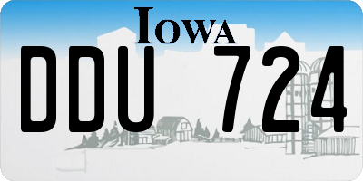 IA license plate DDU724