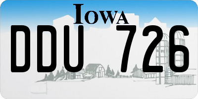 IA license plate DDU726