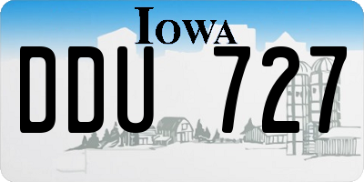 IA license plate DDU727