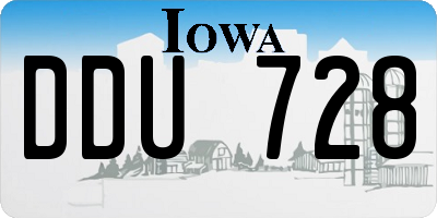 IA license plate DDU728