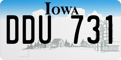 IA license plate DDU731