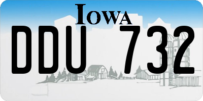 IA license plate DDU732