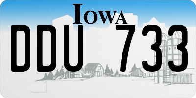IA license plate DDU733