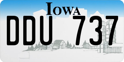 IA license plate DDU737