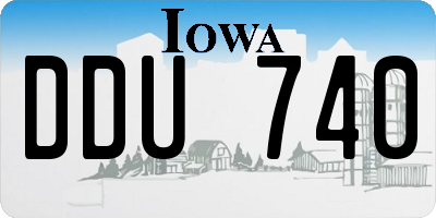 IA license plate DDU740