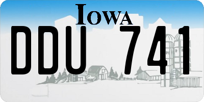 IA license plate DDU741