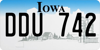 IA license plate DDU742