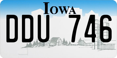 IA license plate DDU746