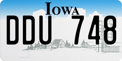 IA license plate DDU748