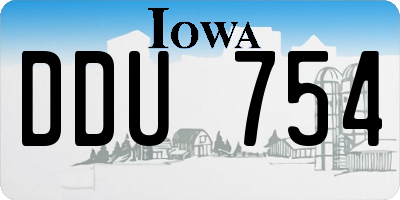 IA license plate DDU754