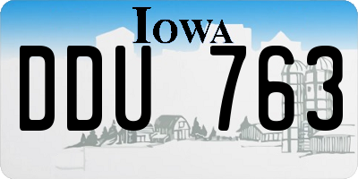 IA license plate DDU763