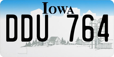 IA license plate DDU764
