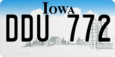IA license plate DDU772
