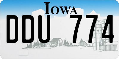 IA license plate DDU774