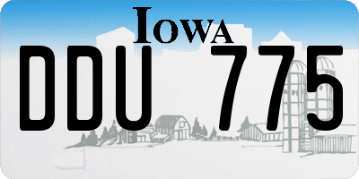 IA license plate DDU775