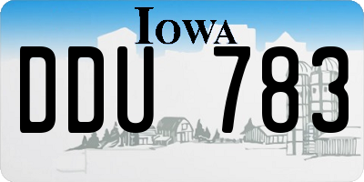 IA license plate DDU783